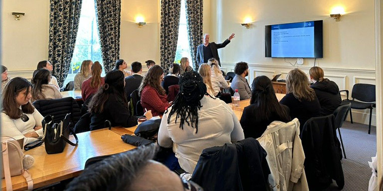 study abroad students in classroom